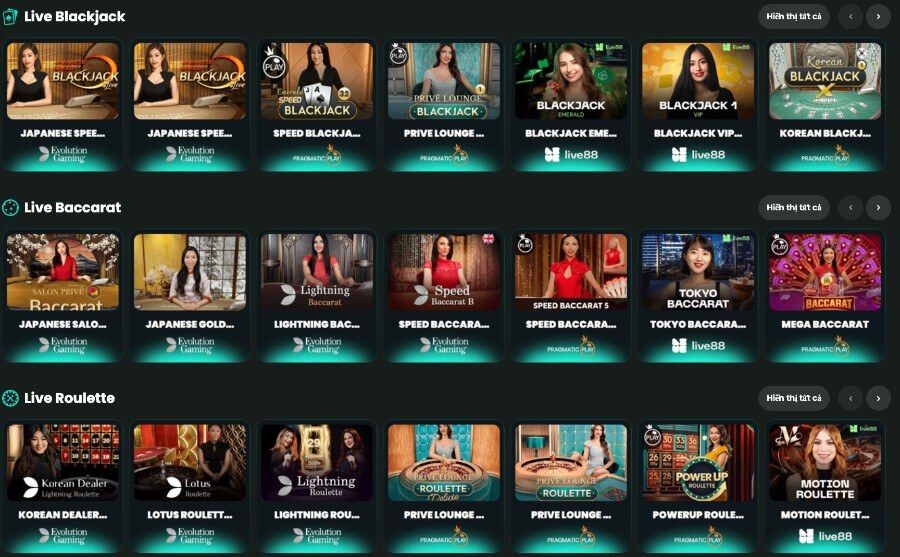 Trò chơi casino trực tiếp BETGOAT