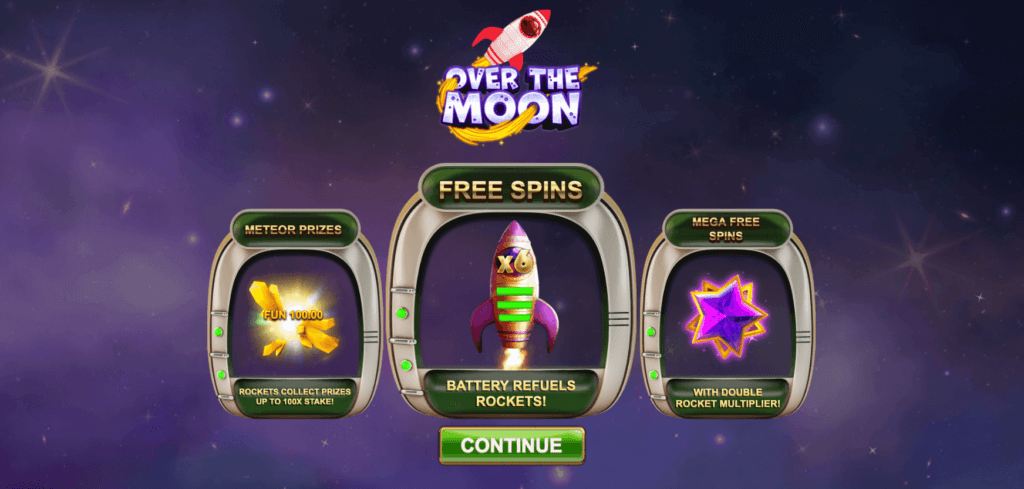 Các tính năng thưởng trong trò chơi Over The Moon