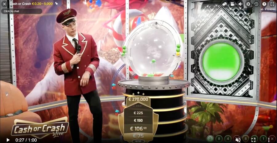Một ván game Cash or Crash đang diễn ra
