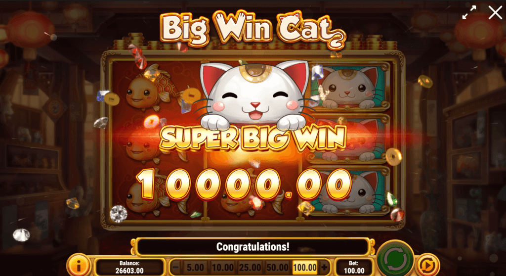 Chiến thắng Super Big Win trong Big Cat Win