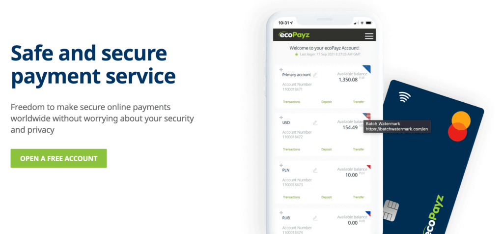 EcoPayz là phương thức thanh toán đang rất được nhiều người chơi ưa chuộng