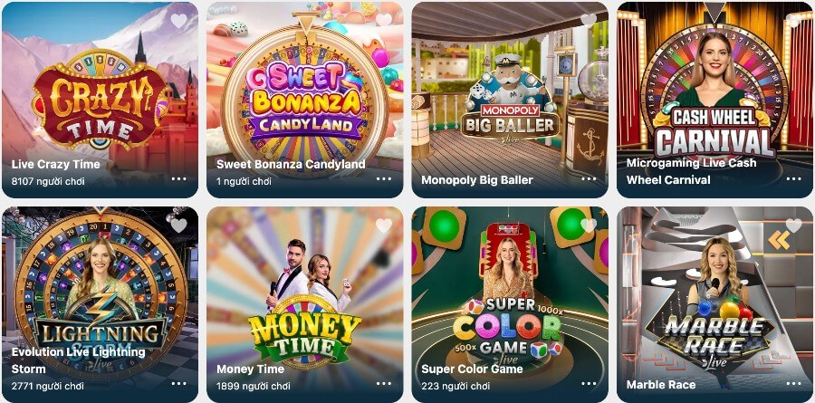 Trò chơi gameshows BoaBet