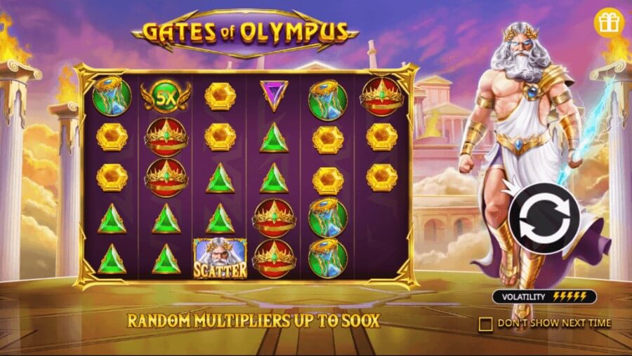 Giao diện trò chơi Gates of Olympus