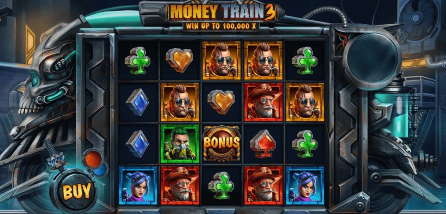 Giao diện game slot Money Train 3