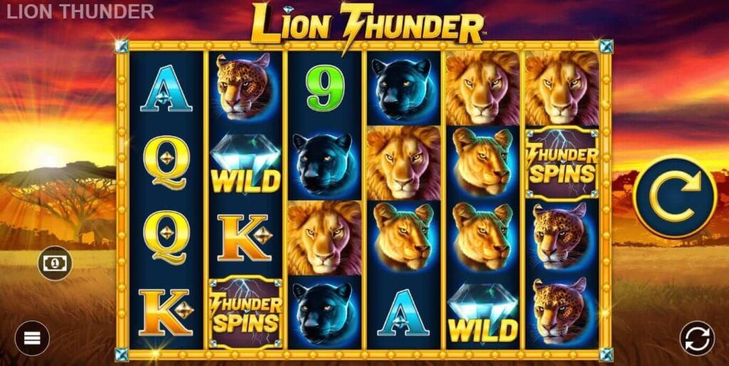 Giao diện game slot Lion Thunder