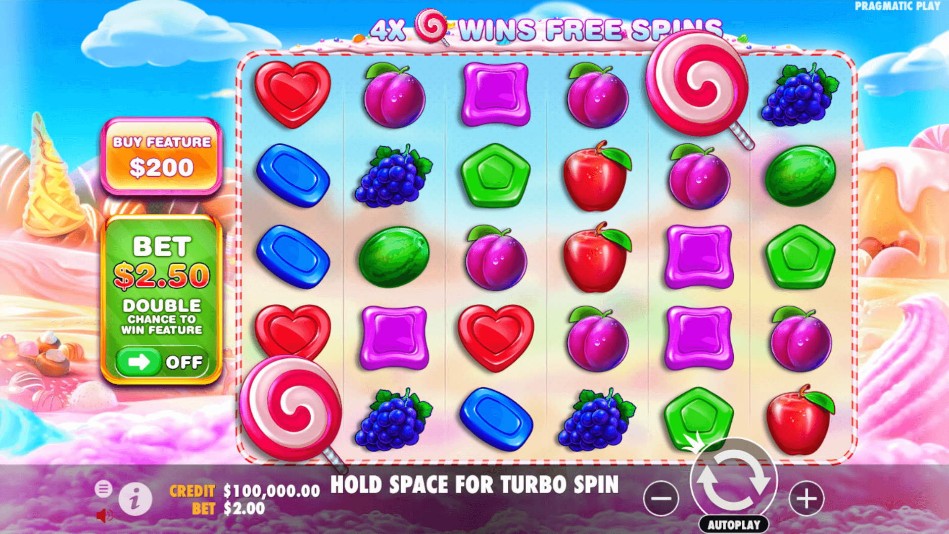 Giao diện game slot Sweet Bonanza