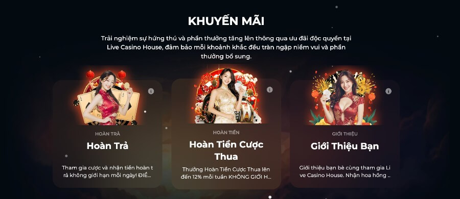 khuyến mãi nhà cái Live Casino House
