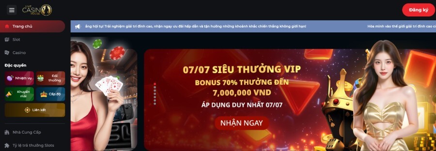 Nhà cái Live Casino House