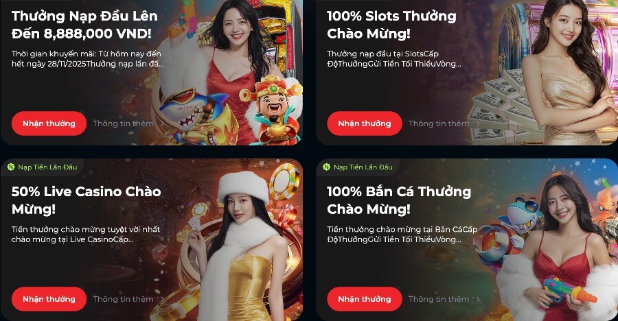 Thưởng nạp đầu Live Casino House