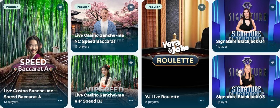 Casino trực tiếp Vera&John