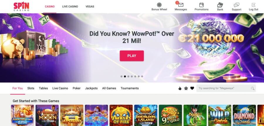 Nhà cái trực tuyến Spin Casino