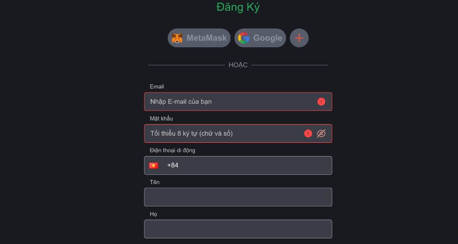 Đăng kí tài khoản Bons Casino