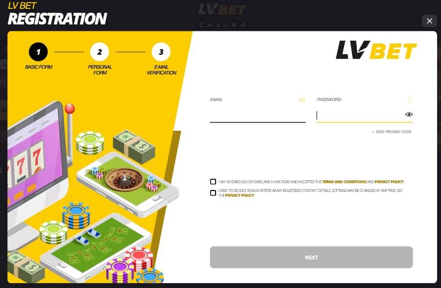 Cách tạo tài khoản LV Bet