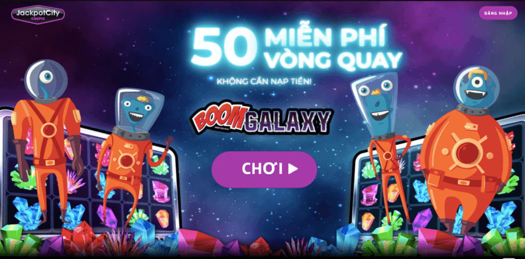 Thưởng 50 vòng quay miễn phí Jackpot City