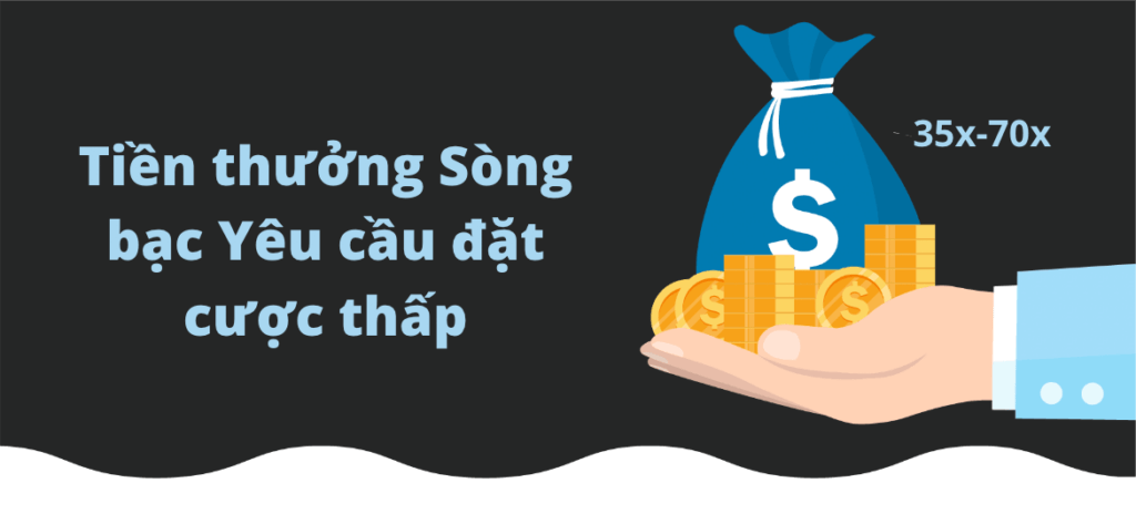 Tiền thưởng sòng bạc yêu cầu đặt cược thấp