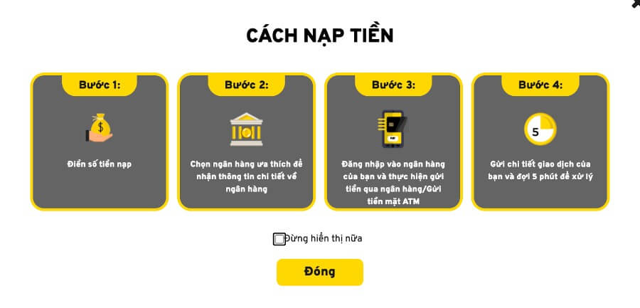 Cách nạp tiền WE88