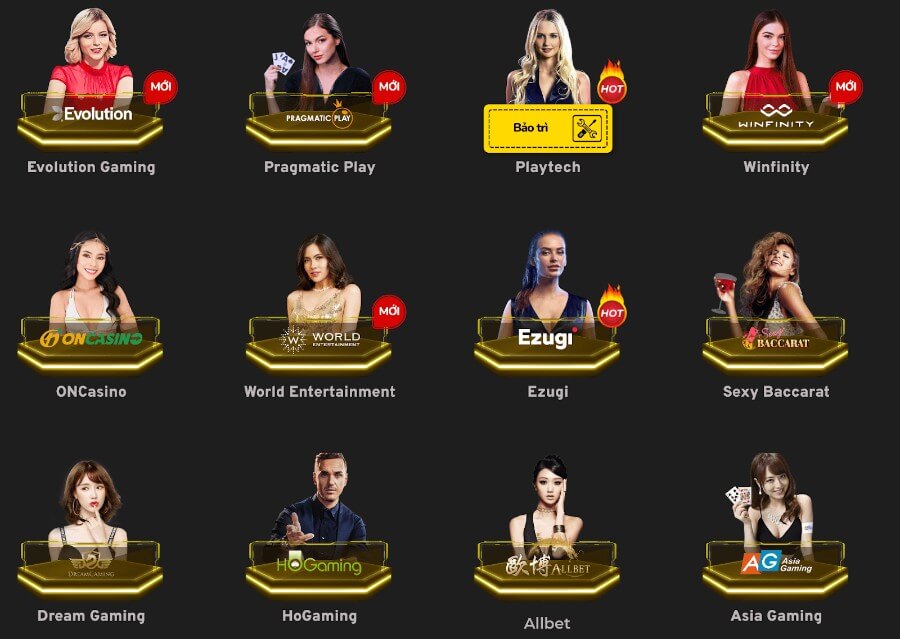 Nhà cung cấp trò chơi tại WE88