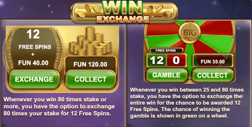 Tính năng Win Exchange trong Over The Moon