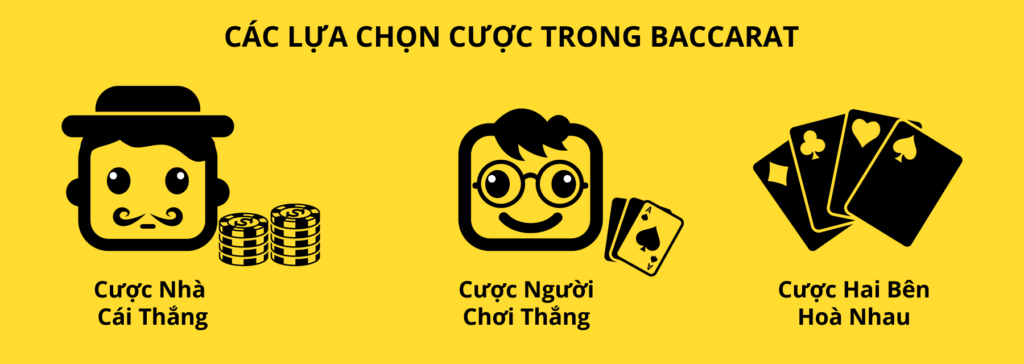 các lựa chọn đặt cược trong baccarat