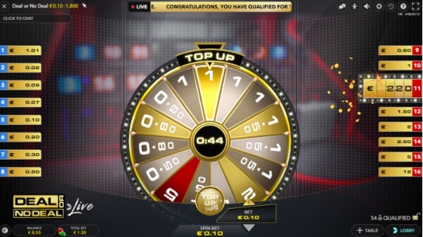 live casino deal or no deal deal or no deal top up