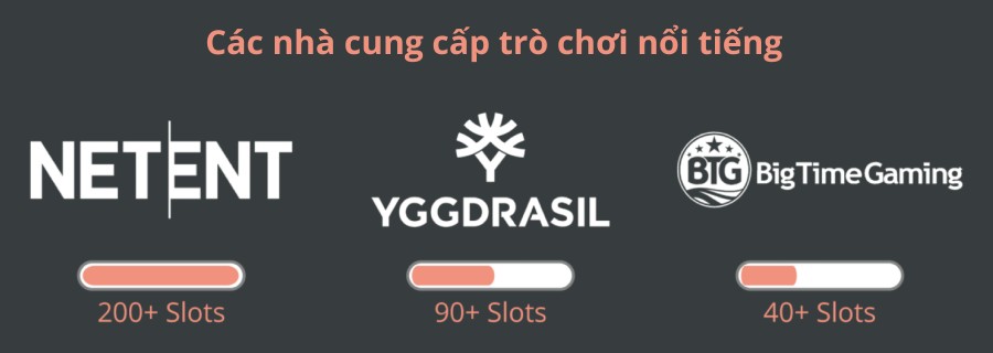 Các nhà cung cấp slot nổi tiếng