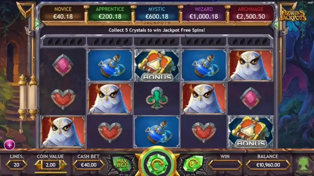 game slot Ozwin's Jackpots 