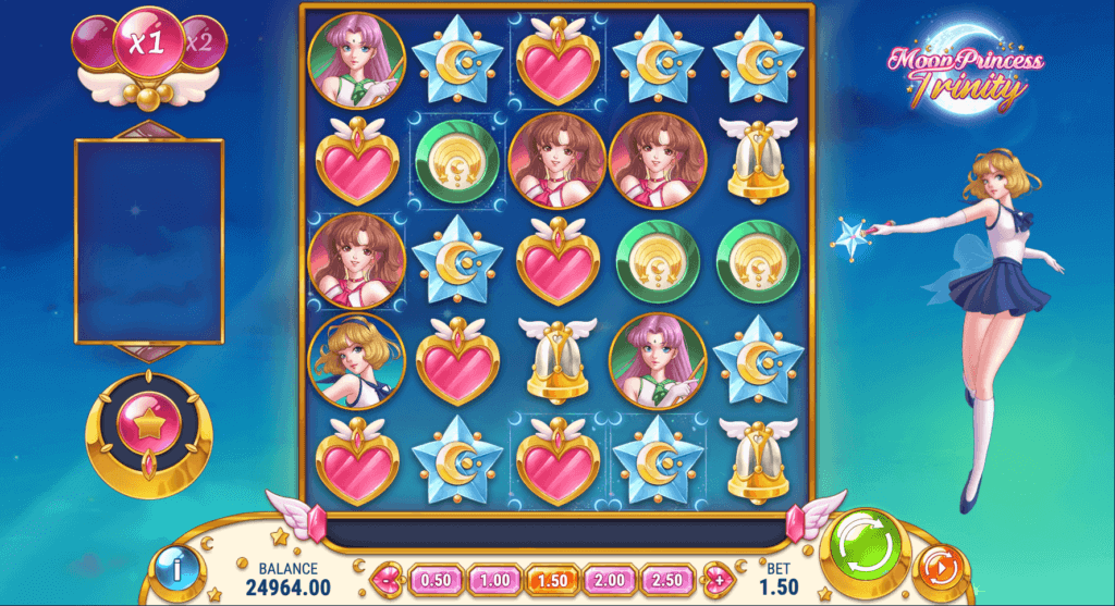 giao diện game slot Moon Princess Trinity