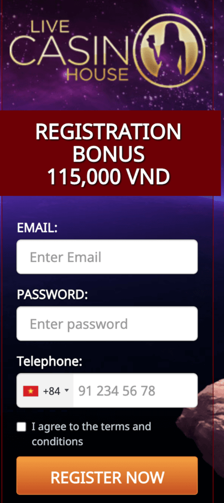 live casino house registration