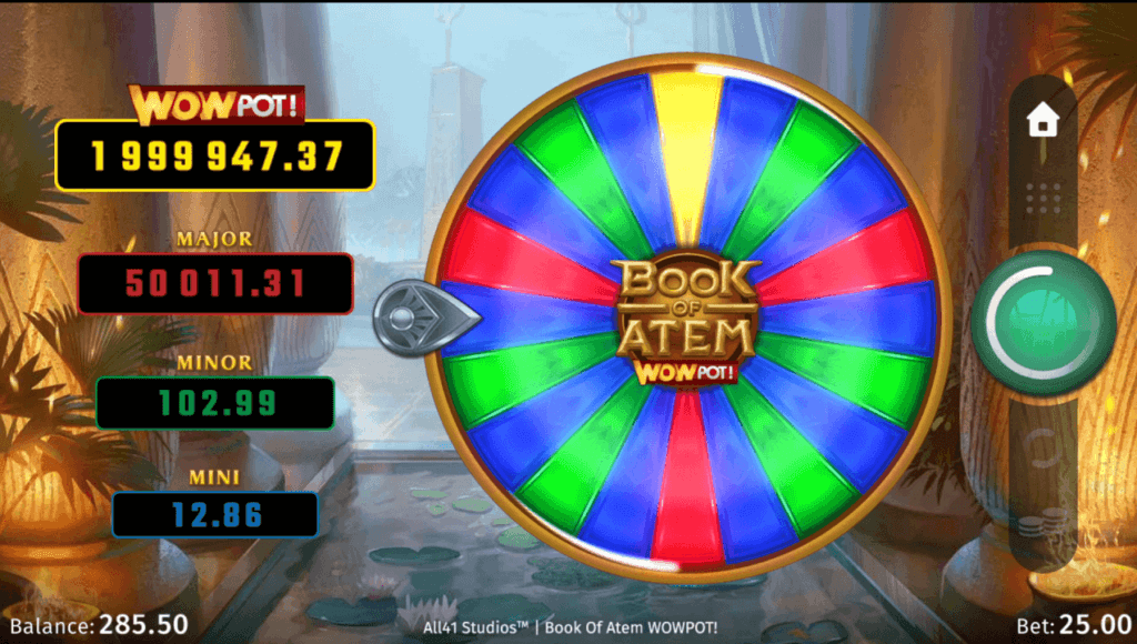 thưởng jackpot từ book of atem