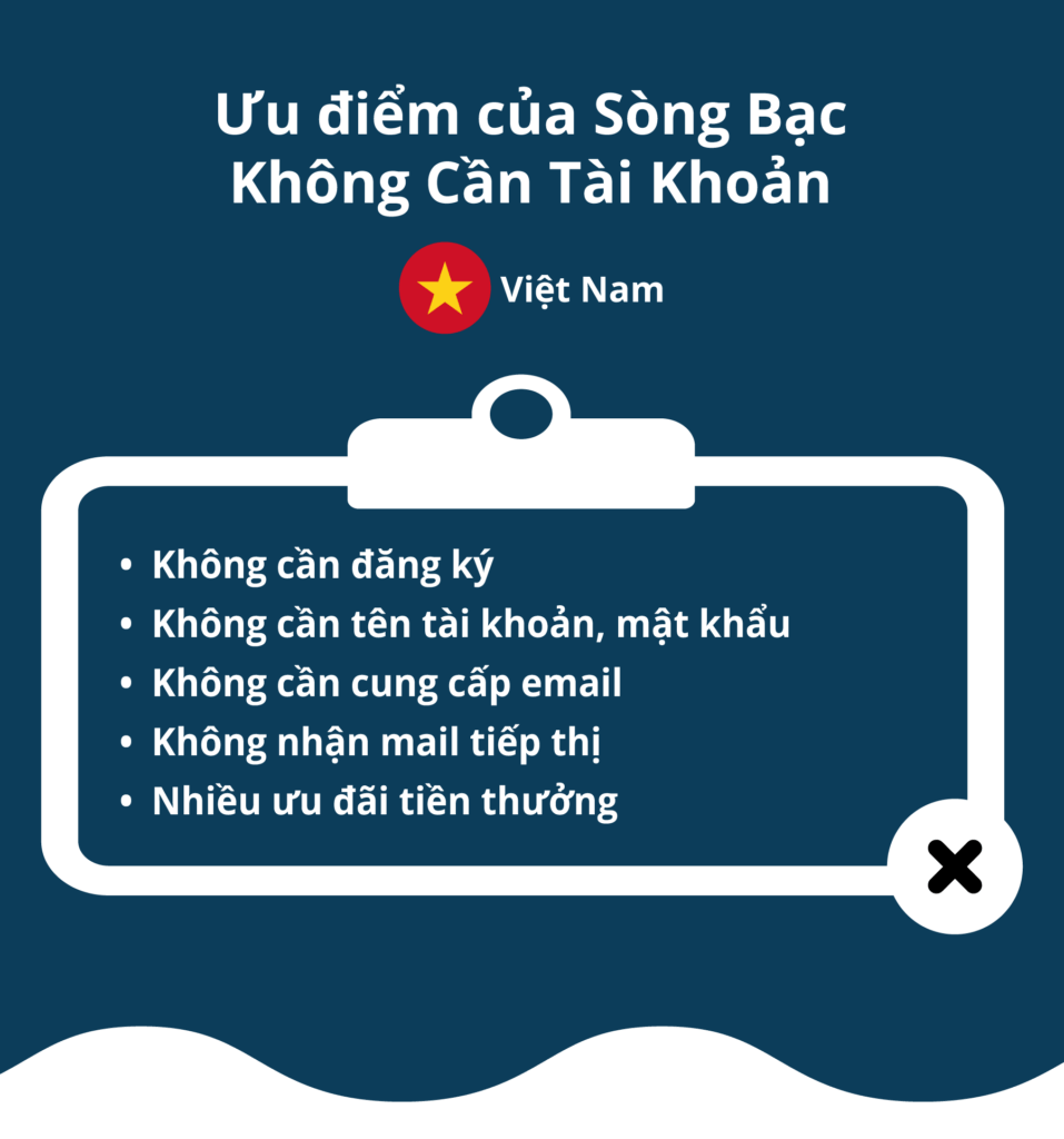 ưu điểm của sòng bạc không cần tài khoản